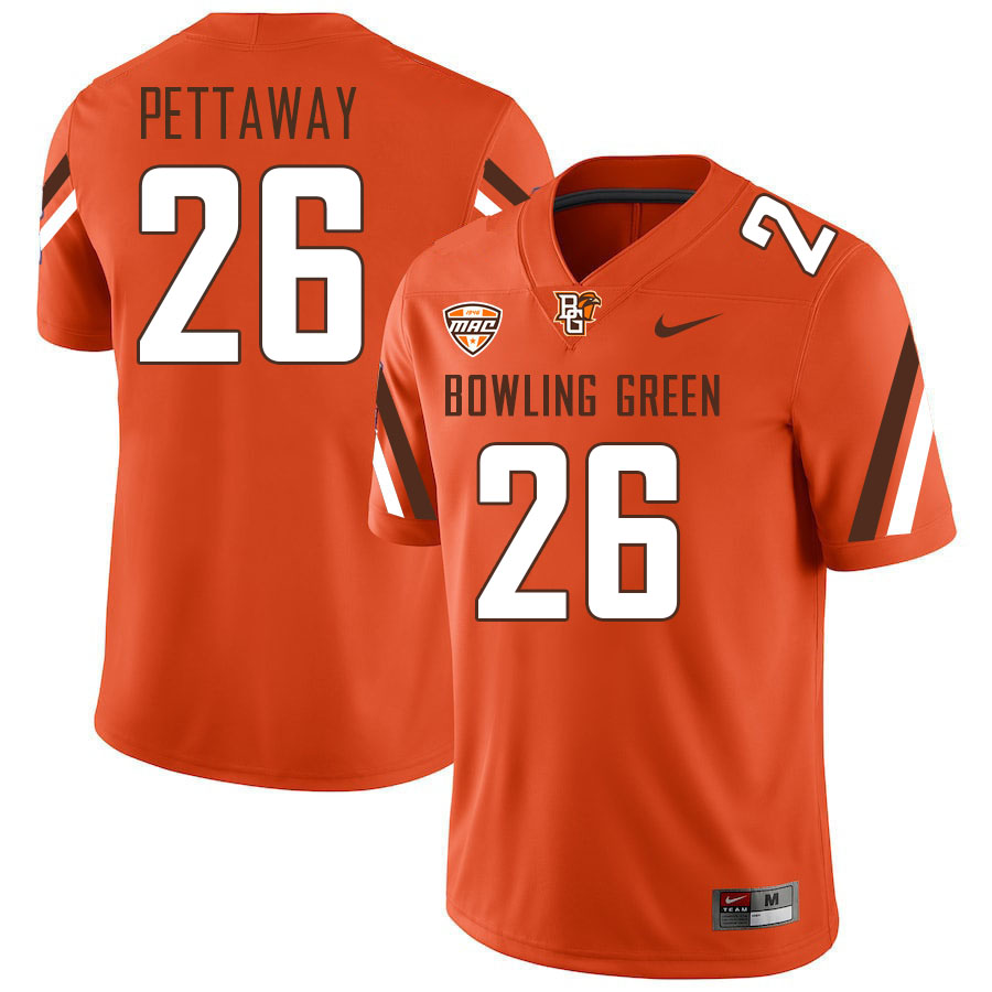 Bowling Green Falcons #26 Cameron Pettaway College Football Jerseys Stitched-Orange